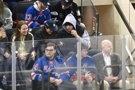 Chase Sui Wonders, Pete Davidson on a date watching home team NY Rangers defeat the Seattle Kraken 6-3 at Madison Square Garden.  Seattle Kraken v New York Rangers, NHL Hockey Game, Madison Square Garden, New York, USA - February 10, 2023