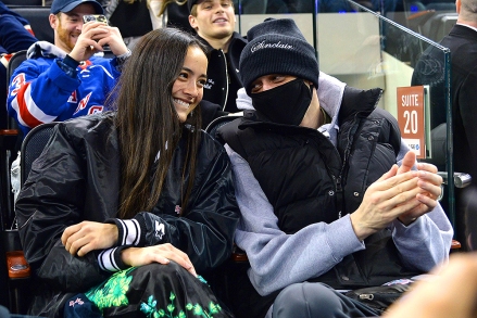 Chase Sui Wonders, Pete Davidson on a date watching home team NY Rangers defeat the Seattle Kraken 6-3 at Madison Square Garden.  Seattle Kraken v New York Rangers, NHL Hockey Game, Madison Square Garden, New York, USA - February 10, 2023