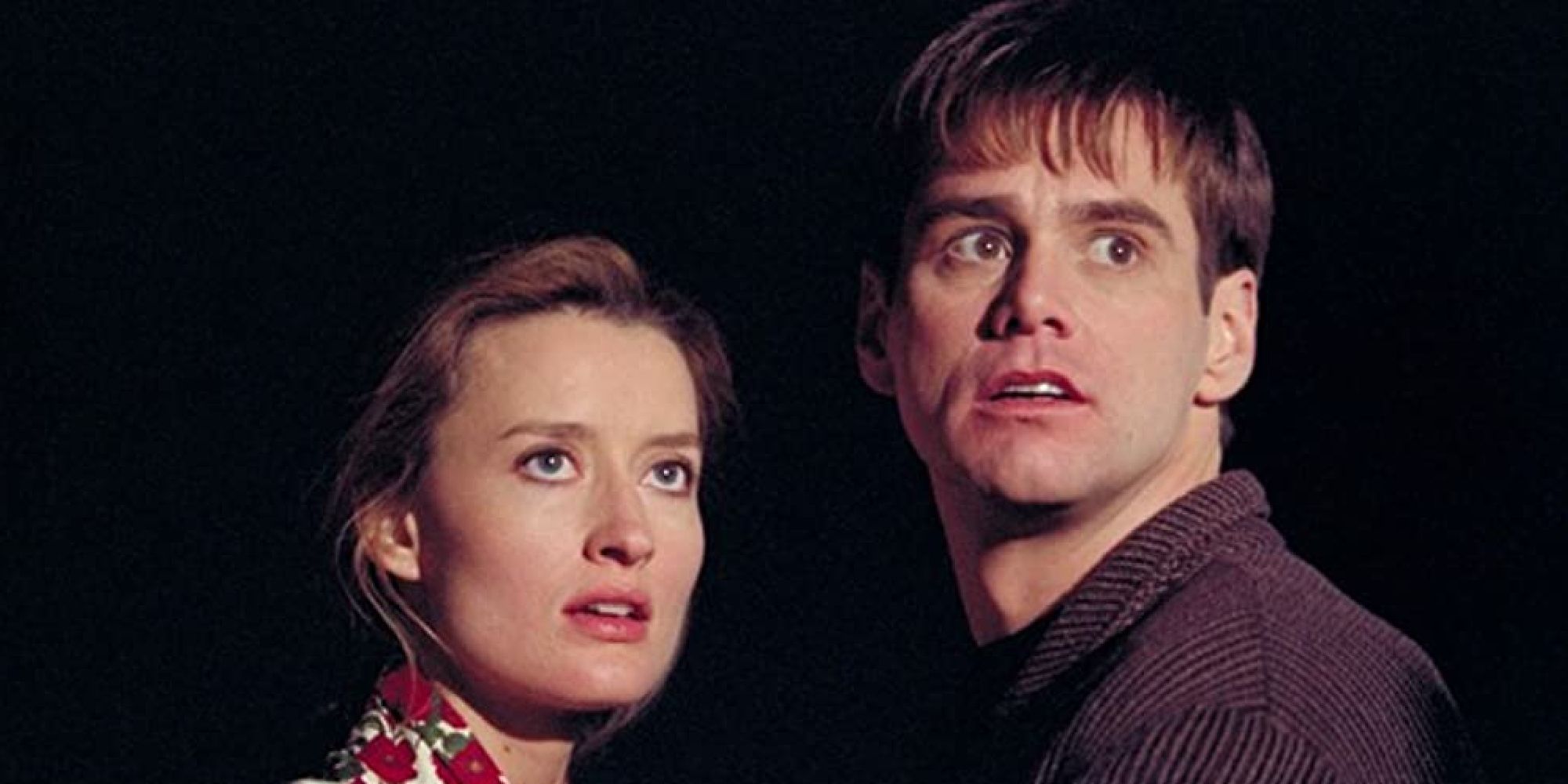 Natascha McElhone and Jim Carrey on The Truman Show