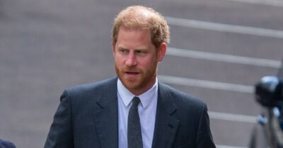 Prince Harry looks to the side